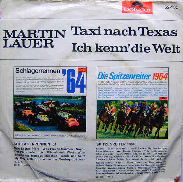 Martin Lauer : Taxi Nach Texas (7", Single)