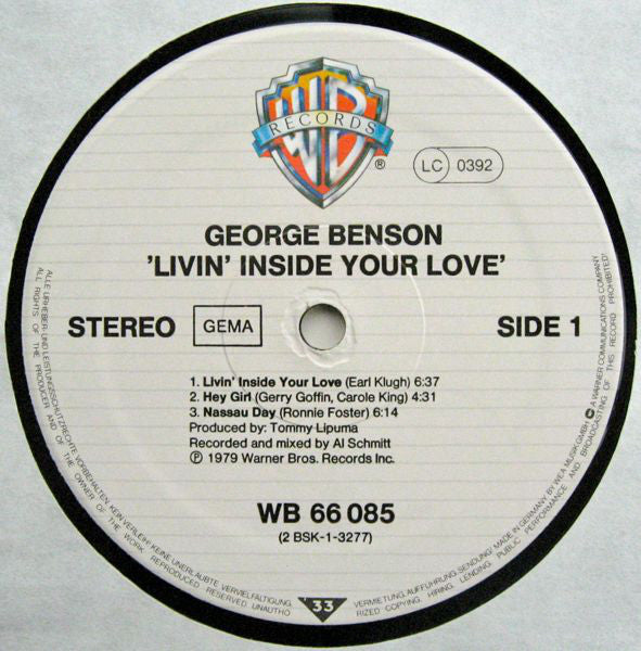 George Benson : Livin' Inside Your Love (2xLP, Album, Gat)