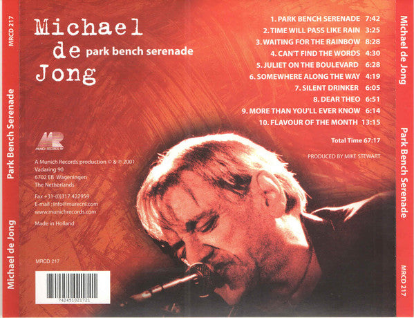 Michael De Jong : Park Bench Serenade (CD, Album)