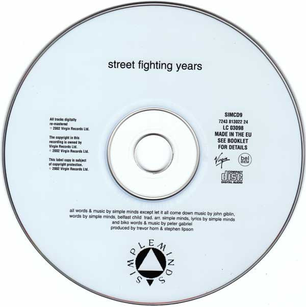 Simple Minds : Street Fighting Years (CD, Album, RE, RM)