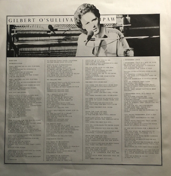 Gilbert O'Sullivan : Southpaw (LP, Album)