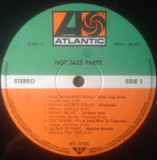 Various : Hot Jazz Party (LP, Album)