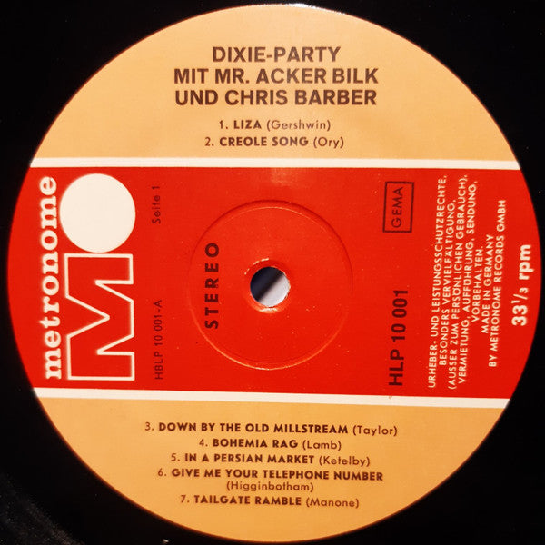Acker Bilk Und Chris Barber : Dixie-Party Mit Mr. Acker Bilk Und Chris Barber (LP, Comp)