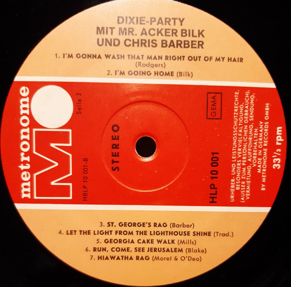 Acker Bilk Und Chris Barber : Dixie-Party Mit Mr. Acker Bilk Und Chris Barber (LP, Comp)