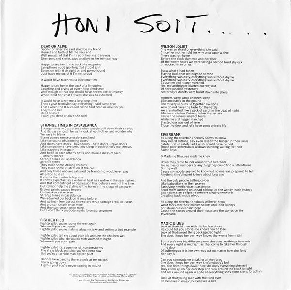 John Cale : Honi Soit (LP, Album)