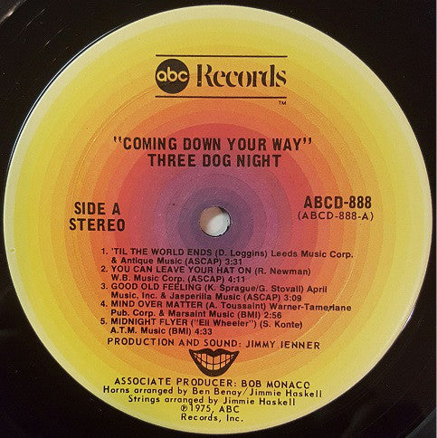 Three Dog Night : Coming Down Your Way (LP, Album, Ter)