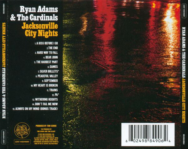 Ryan Adams & The Cardinals : Jacksonville City Nights (CD, Album)