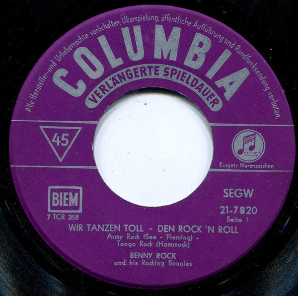 Benny Rock And His Rocking Bennys : Wir Tanzen Toll - Den Rock 'N Roll (7", EP)