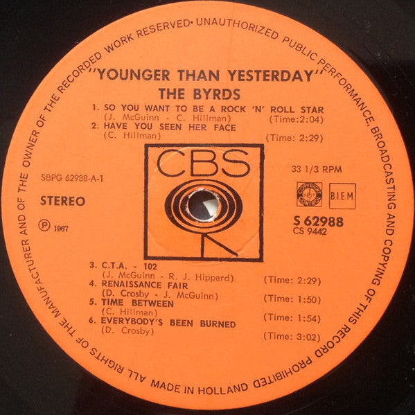 The Byrds : Younger Than Yesterday (LP, Album)
