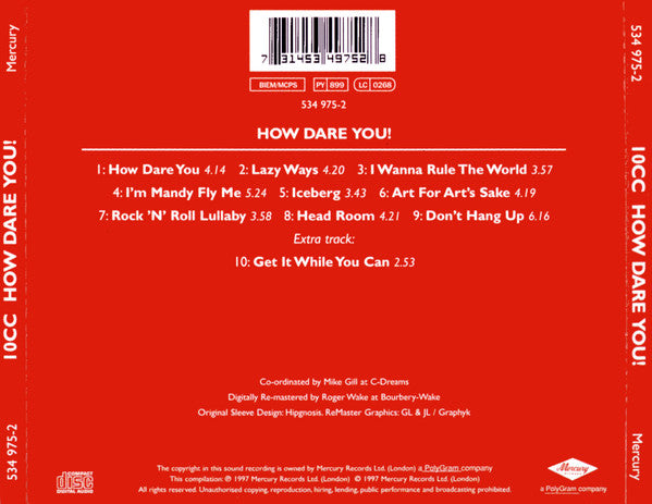 10cc : How Dare You! (CD, Album, RE, RM)