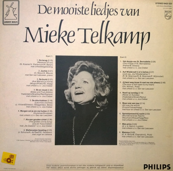 Mieke Telkamp : De Mooiste Liedjes Van Mieke Telkamp (LP, Comp)