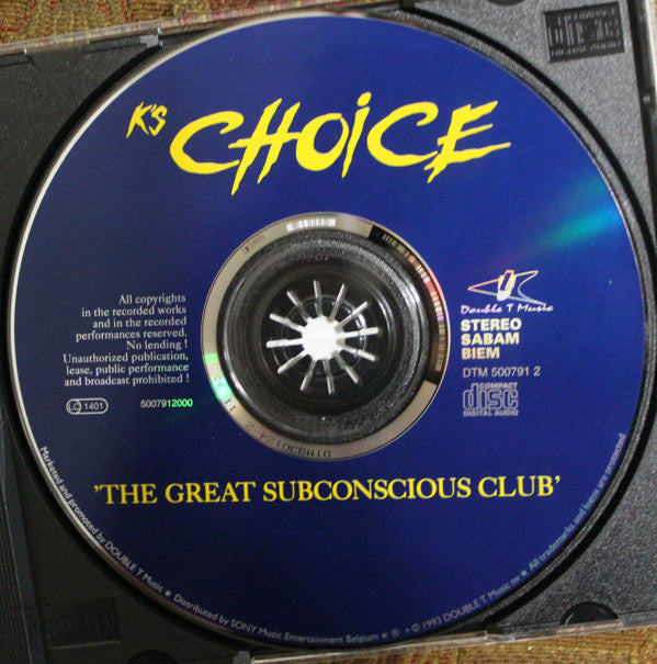 K's Choice : The Great Subconscious Club (CD, Album, RE)