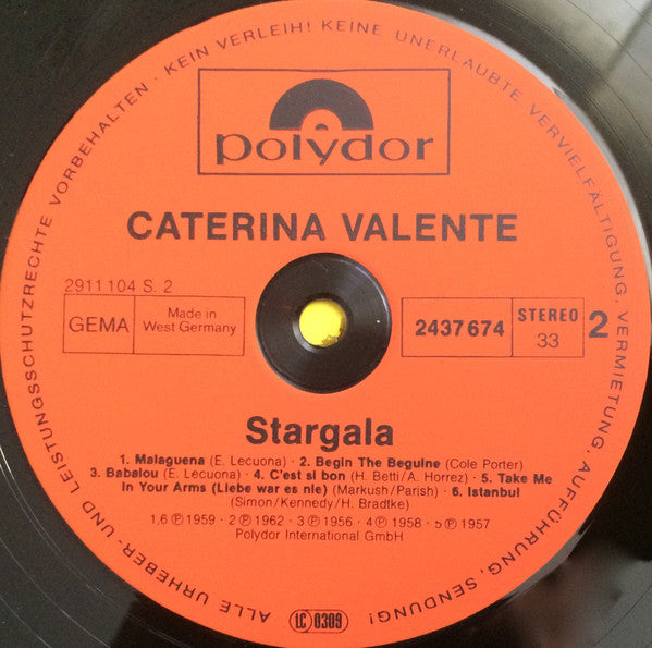 Caterina Valente : Stargala (2xLP, Comp, Gat)