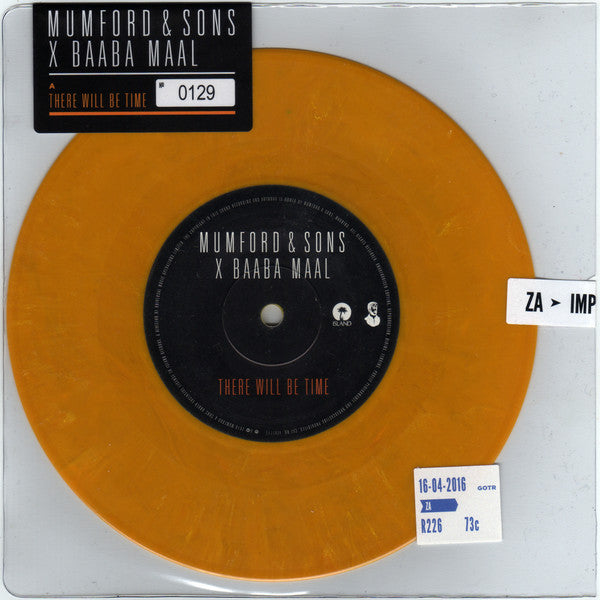 Mumford & Sons X Baaba Maal : There Will Be Time (7", S/Sided, Single, Num, Yel)