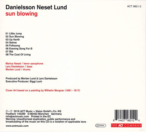 Lars Danielsson (3), Marius Neset, Morten Lund (2) : Sun Blowing (CD, Album)