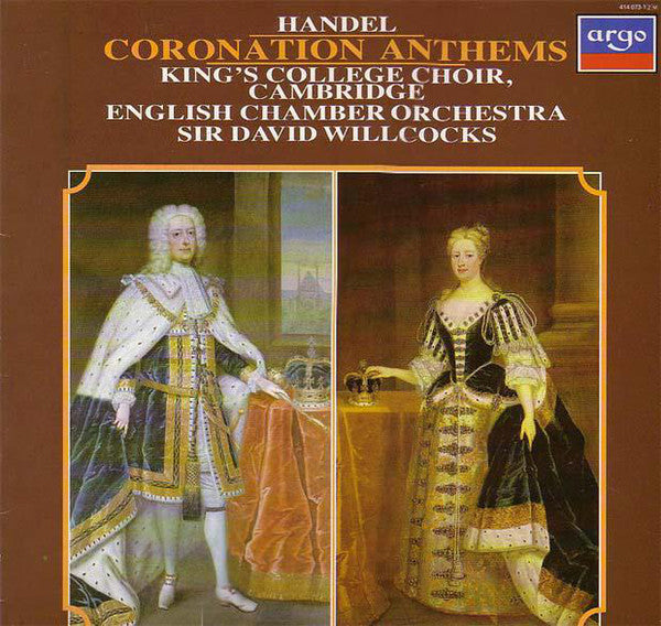 Georg Friedrich Händel, The King's College Choir Of Cambridge, English Chamber Orchestra, David Willcocks : Coronation Anthems (LP)