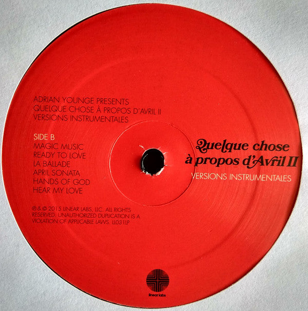 Adrian Younge : Quelque Chose À Propos D'Avril II (Versions Instrumentales) (LP, Album)