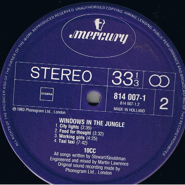10cc : Windows In The Jungle (LP, Album)