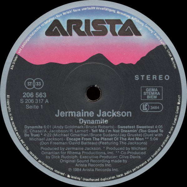 Jermaine Jackson : Dynamite (LP, Album)