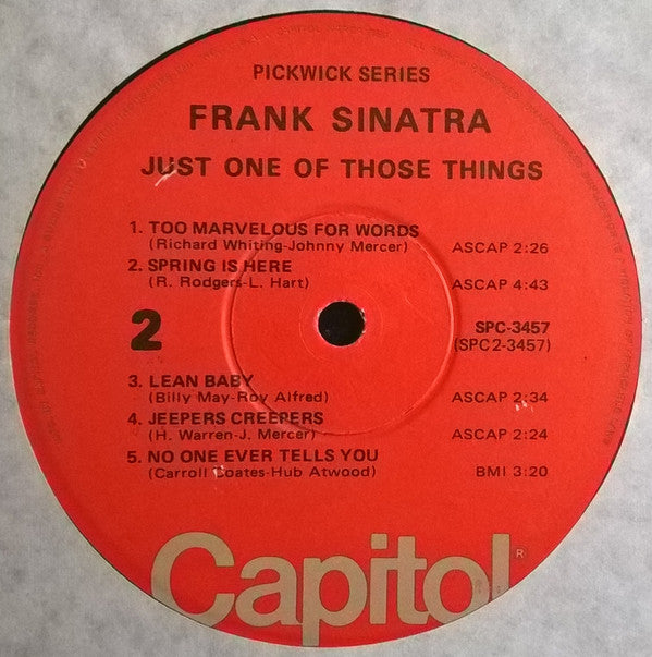 Frank Sinatra : Just One Of Those Things (LP, Comp)