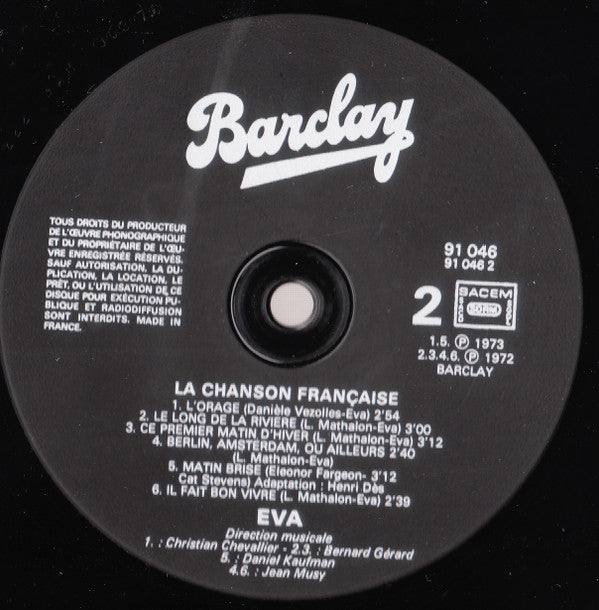 Eva (11) : La Chanson Francaise (LP, Comp)