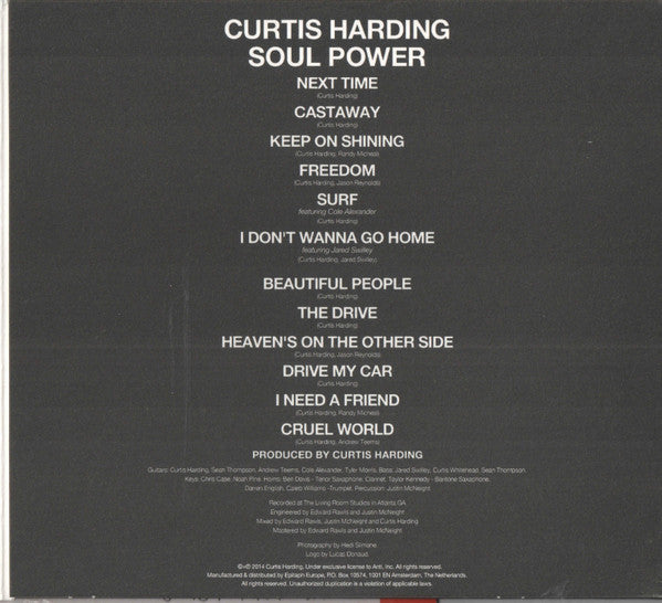 Curtis Harding : Soul Power (CD, Album, Dig)