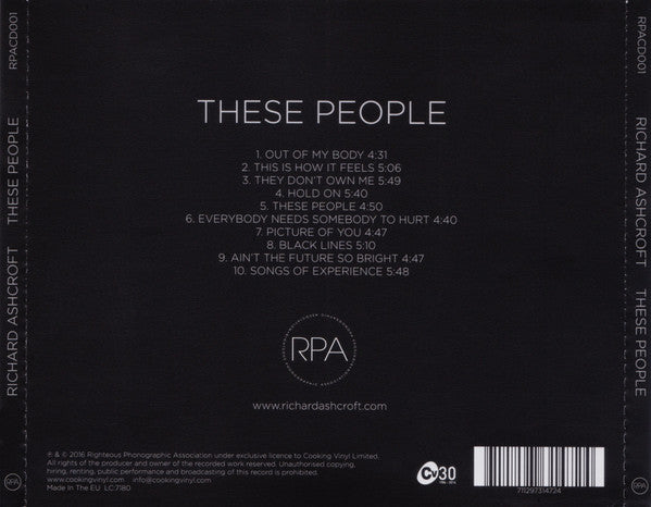 Richard Ashcroft : These People (CD, Album)
