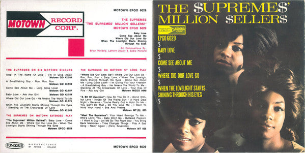 The Supremes : Million Sellers (7", EP)
