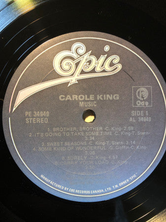Carole King : Music (LP, Album, RE)