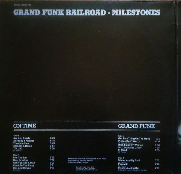 Grand Funk Railroad : Milestones (2xLP, Comp)