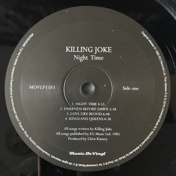 Killing Joke : Night Time (LP, Album, RE, RM, 180)