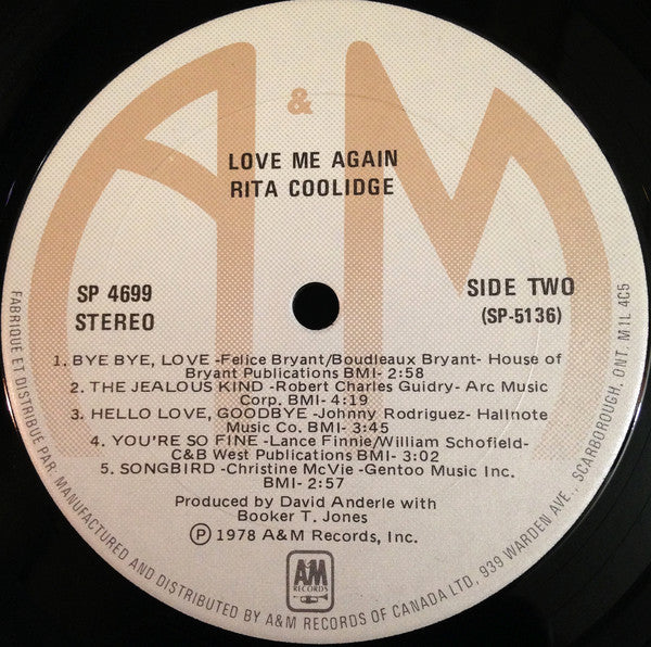 Rita Coolidge : Love Me Again (LP, Album)