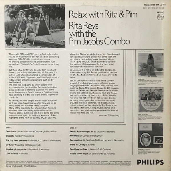 Rita Reys With Pim Jacobs Combo - Relax With Rita & Pim (LP Tweedehands) - Discords.nl