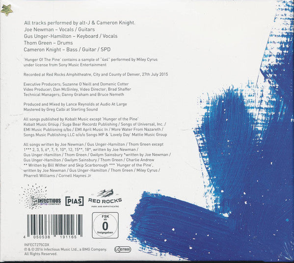 Alt-J : Live At Red Rocks (CD, Album + DVD, Album + Blu-ray, Album)