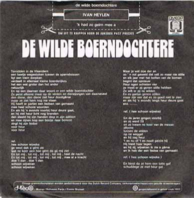 Ivan Heylen : De Wilde Boerndochtere (7", Single)