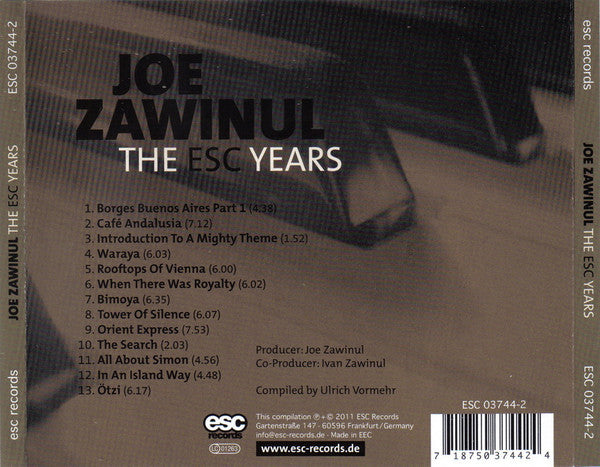 Joe Zawinul : The ESC Years (CD, Comp)