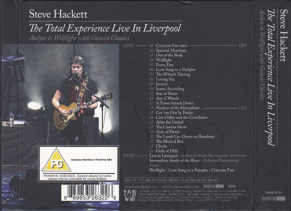 Steve Hackett : The Total Experience Live In Liverpool (Acolyte To Wolflight With Genesis Classics) (2xCD, Album + 2xDVD-V, Multichannel, NTSC + Dlx)