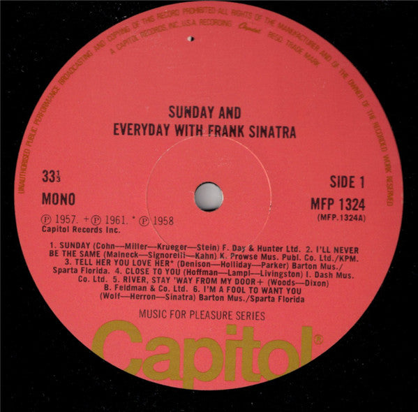 Frank Sinatra : Sunday And Every Day With Frank Sinatra (LP, Comp, RE)