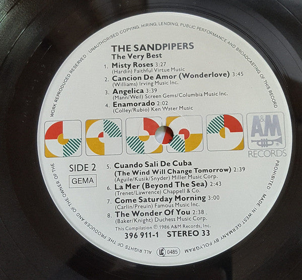 The Sandpipers : The Very Best 16 Greatest Hits  (LP, Comp)