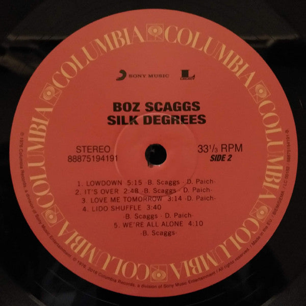 Boz Scaggs : Silk Degrees (LP, Album, RE, 180)