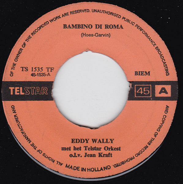 Eddy Wally : Bambina Di Roma (7", Single)