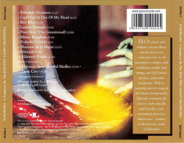 Electric Light Orchestra : Eldorado - A Symphony By The Electric Light Orchestra (CD, Album, RE, RM)