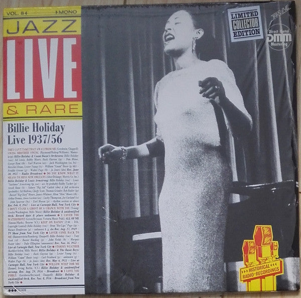 Billie Holiday : Live 1937/56 (LP, Comp, Mono, Ltd)