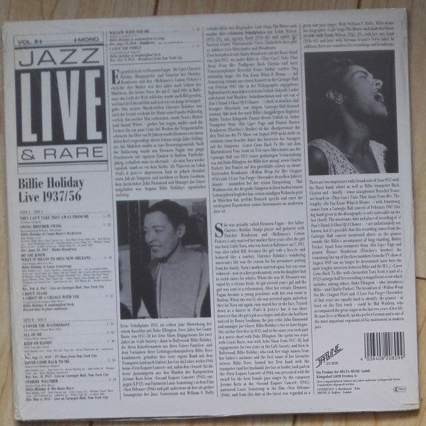 Billie Holiday : Live 1937/56 (LP, Comp, Mono, Ltd)