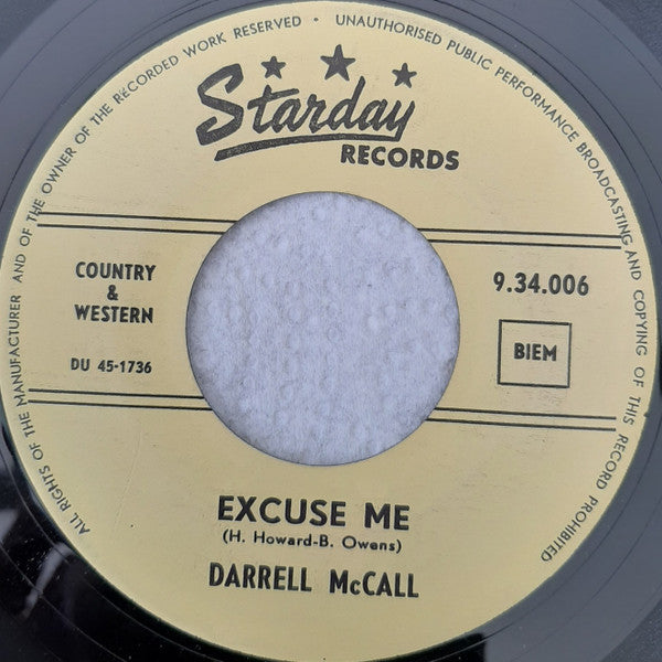 Darrell McCall : Excuse Me / Your Old Used To Be (7", Single)
