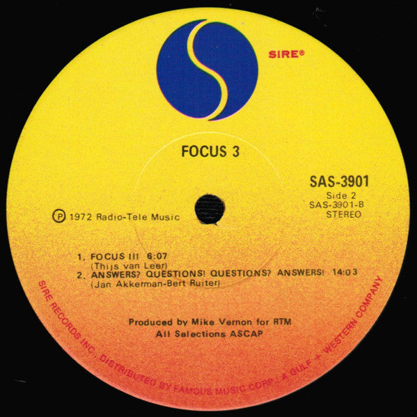 Focus (2) : Focus 3 (2xLP, Album, Scr)