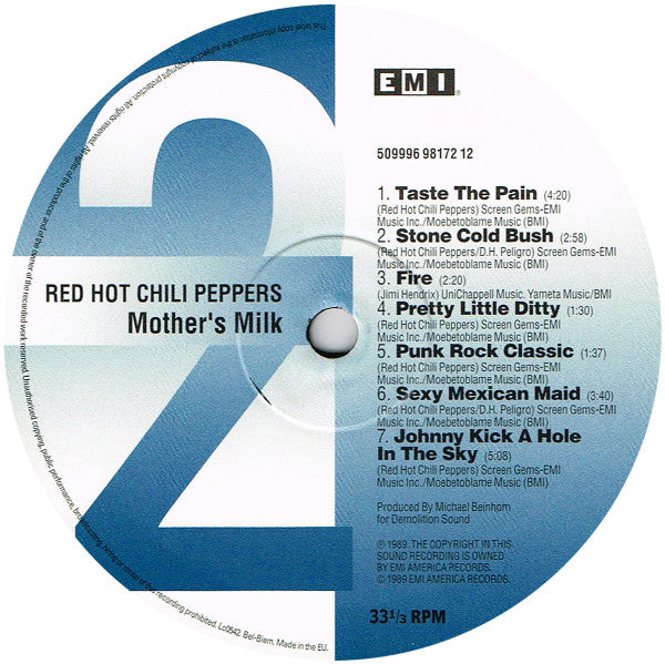 Red Hot Chili Peppers : Mother's Milk (LP, Album, RE, RP)