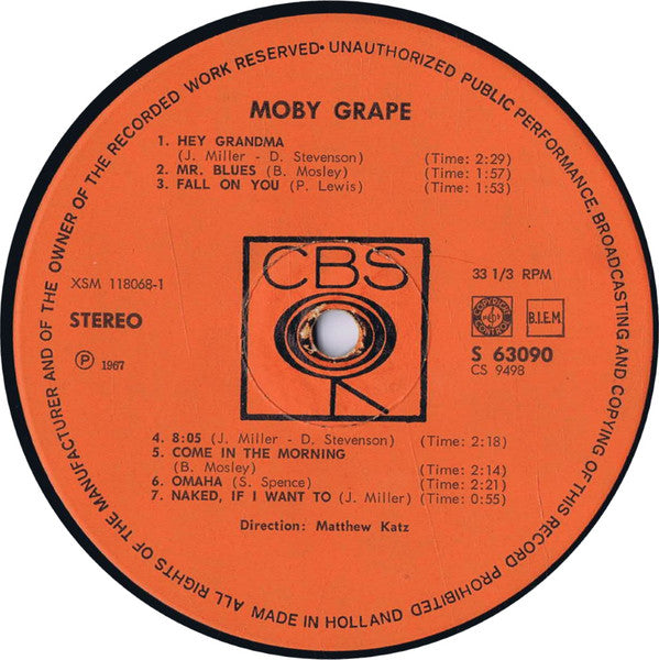 Moby Grape : Moby Grape (LP, Album)