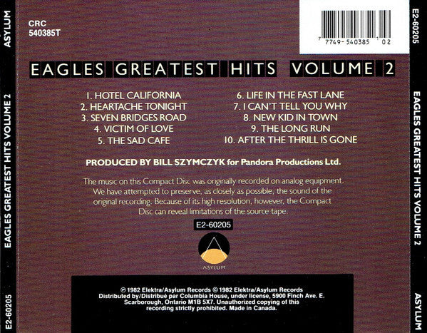 Eagles - Eagles Greatest Hits Volume 2 (CD Tweedehands) - Discords.nl