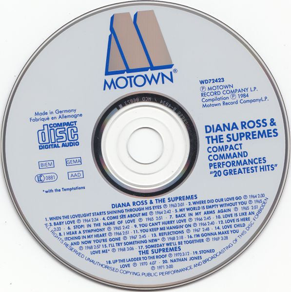 Supremes, The - 20 Greatest Hits (CD) - Discords.nl